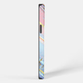 テクスチャピンクの背景 iPhoneケース (右側面)