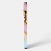 テクスチャピンクの背景 iPhoneケース (左側面)