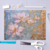 テクスチャピンクフローラ 薄葉紙 (クラフト)