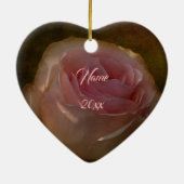 テクスチャピンクローズオーナメント セラミックオーナメント (裏面)