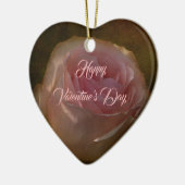 テクスチャピンクローズオーナメント セラミックオーナメント (左)