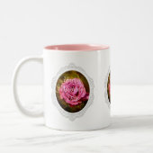 テクスチャピンクローズマザーズデイマグ ツートーンマグカップ (左)