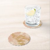 *~*テクスチャピンク金ゴールドグリッター動揺してゴールデン ペーパーコースター (インサイチュ)