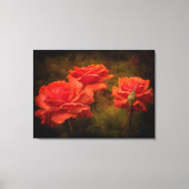 テクスチャピーチカラーバラキャンバス印刷 キャンバスプリント (正面)