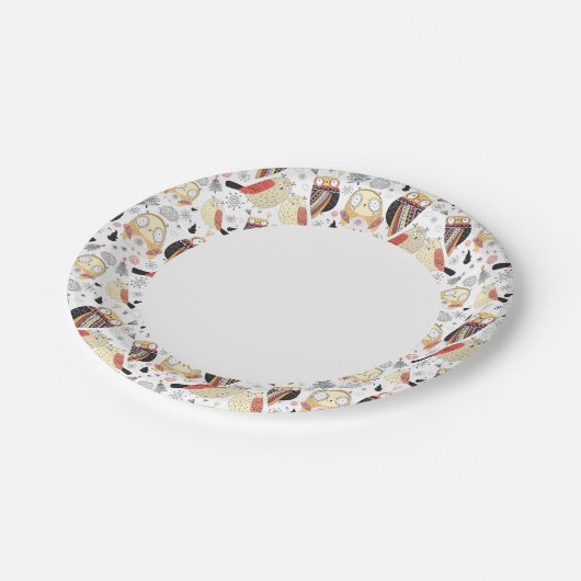 テクスチャフおもしろいクロウ ペーパープレート (アングル)