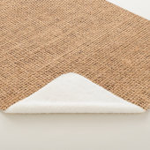 テクスチャファブリックのバーラップバックグラウンド シェルパブランケット (3/4)