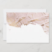 テクスチャフェイクバラ金ゴールドモダン箔結婚s 招待状 (裏面)