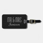 テクスチャフェイクブラックバーラップMRおよびMRS ラゲッジタグ (正面横)