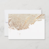 テクスチャフェイク金ゴールドホイエレガントルRSVPカード 出欠カード (裏面)