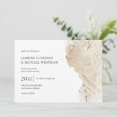 テクスチャフェイク金ゴールド箔結婚式招待状 招待状 (スタンド正面)