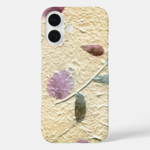 テクスチャフローラ抽象芸術 iPhone 16ケース