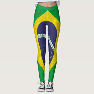 テクスチャブラジルフラグレギンス レギンス