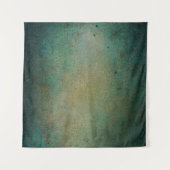 テクスチャブルー緑のグラデーションウォール タペストリー (正面(横))