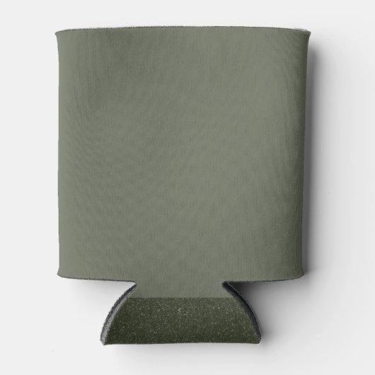 テクスチャベースを持つモスグリーンクーラーボックス 缶クーラー (正面)