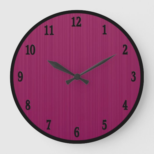 テクスチャマルーンエレガンス ラージ壁時計 (正面)