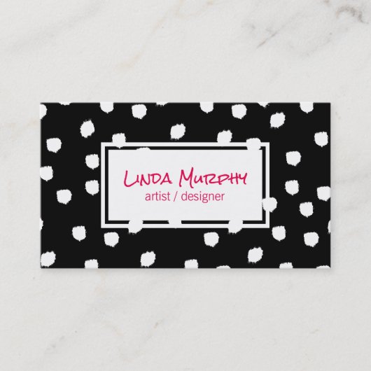 テクスチャマーク（白）/表現 名刺 (正面)