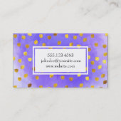 テクスチャマーク(金ゴールド) /紫色の水色 名刺 (裏面)