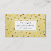 テクスチャマーク(金ゴールド)/黄色 名刺 (裏面)