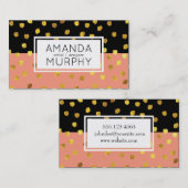 テクスチャマーク(金ゴールド) / 2トーン 名刺 (正面/裏面)