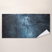 テクスチャメタルのグレーの青の背景 バスタオル (バスタオル)