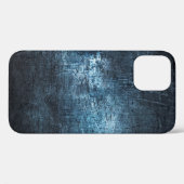 テクスチャメタルのグレーの青の背景 Case-Mate iPhoneケース (裏面 (横))