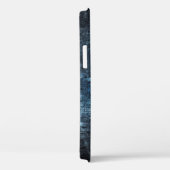テクスチャメタルのグレーの青の背景 Case-Mate iPhoneケース (裏面 / 右)