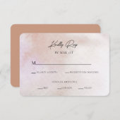 テクスチャモダンミニマリストRSVPエンクロージャカード 招待状 (正面/裏面)