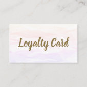 テクスチャモダンライトピンクゴールデン美しいサロン ロイヤリティカード (正面)