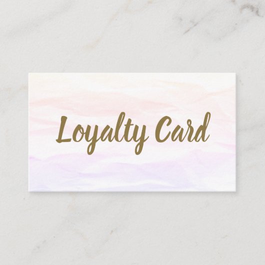 テクスチャモダンライトピンクゴールデン美しいサロン ロイヤリティカード (正面)