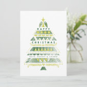 テクスチャモダン付きクリスマスツリー シーズンカード (スタンド正面)