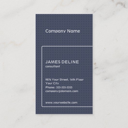 テクスチャモダン付き青の名刺テンプレート 名刺 (正面)