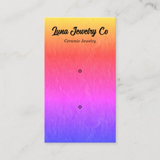 テクスチャレインボー2ピンジュエリー名刺 名刺 (正面)