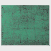 テクスチャヴィンテージの緑の黒のグランジ切り離し ラッピングペーパー (フラット)