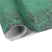 テクスチャヴィンテージの緑の黒のグランジ切り離し ラッピングペーパー (ロールコーナー)