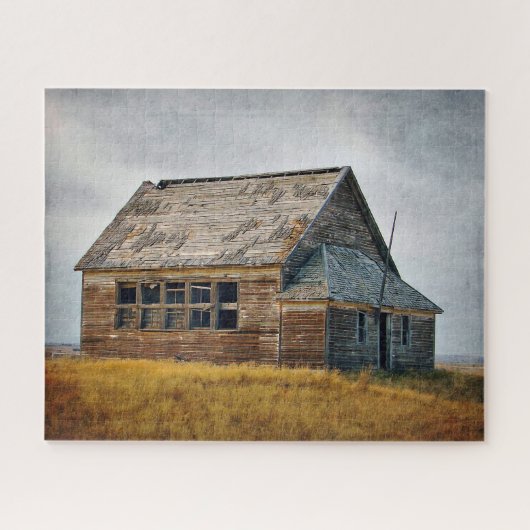 テクスチャヴィンテージスクールハウス写真 ジグソーパズル (横)