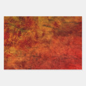 テクスチャヴィンテージバーンドオレンジブラウンアンティーク ラッピングペーパーシート (正面2)