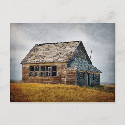 テクスチャヴィンテージ校舎はがき ポストカード (正面)