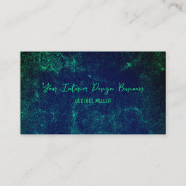 テクスチャヴィンテージ濃い緑の青パタグランジーン 名刺