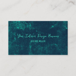 テクスチャヴィンテージ濃色ティール（緑がかった色）緑インテリア設計者 名刺