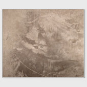 テクスチャヴィンテージ素朴ブラウンタンベーグランジジュ ラッピングペーパー (フラット)