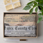 テクスチャヴィンテージ素朴新聞のデコページ 薄葉紙 (ギフト)