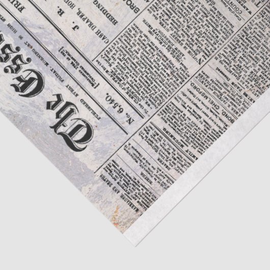 テクスチャヴィンテージ素朴新聞のデコページ 薄葉紙 (詳細)