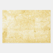 テクスチャヴィンテージ素朴金ゴールドグランジパターン ラッピングペーパーシート (正面3)