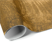 テクスチャヴィンテージ素朴金ゴールド茶パタグランジーン ラッピングペーパー (ロールコーナー)