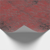 テクスチャヴィンテージ赤い黒のグランジ分離 ラッピングペーパー (角)