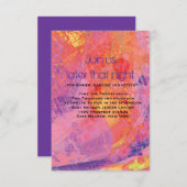 テクスチャースターズピンクバルミツワー披露宴カード 招待状 (正面/裏面)