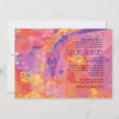 テクスチャースターズピンクバルミツワー招待状 招待状 (正面)