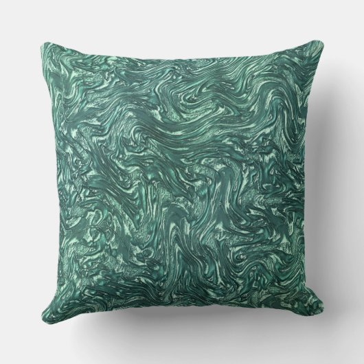 テクスチャードと緑がかったシアン色 クッション (裏面)