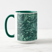 テクスチャードと緑がかったシアン色 マグカップ (左)