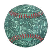 テクスチャードと緑がかったシアン色 野球ボール (裏面)